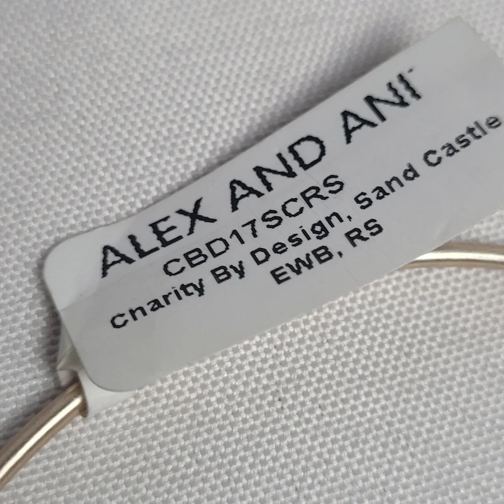 Alex & Ani Sandcastle Charm Bracelet 2017 Silver Tone NWT